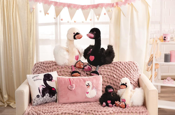 NICI Kuscheltier Love Schwan 35 cm weiss I Plüschtier für Mädchen, Jungen & Babys I Flauschiges Stof
