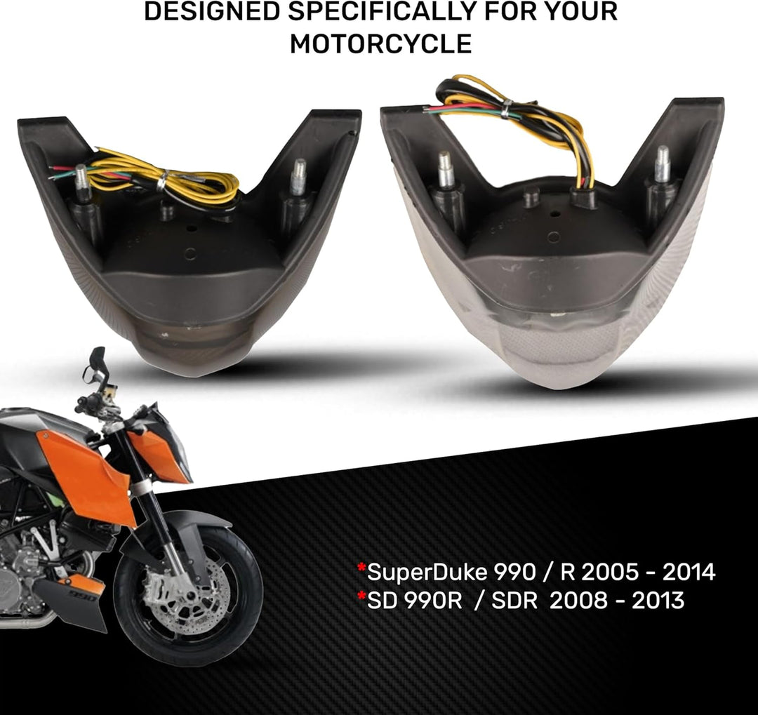 aVDB-moto LED Bremslicht kompatibel mit KTM SuperDuke 990 LC8 2005-2013, SuperDuke 990 R 990R LC8 20