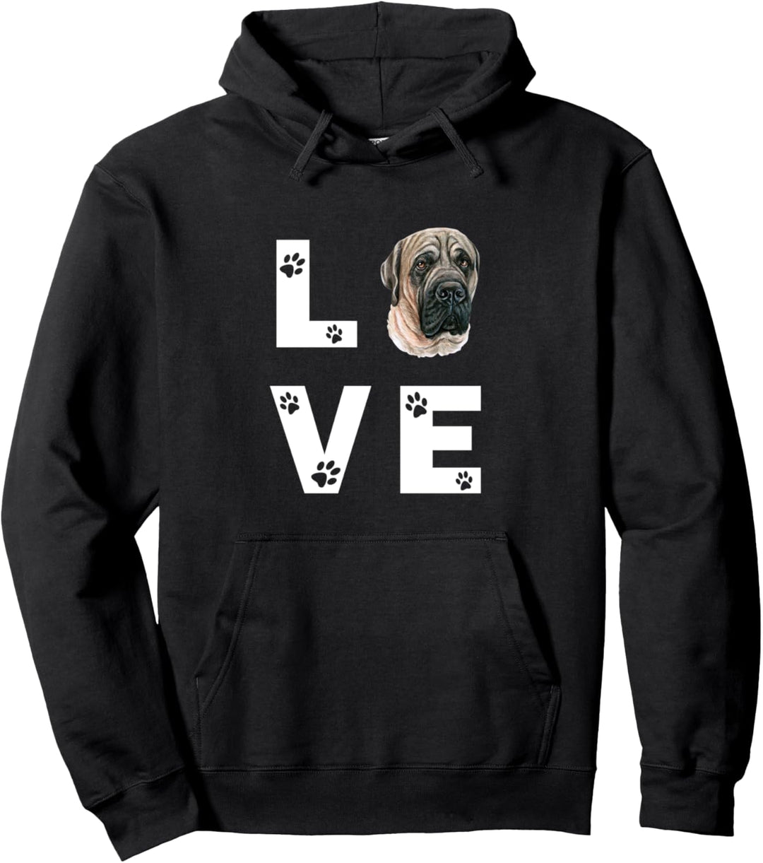 ENGLISCHER MASTIFF Hund Love Hundebesitzer Geschenk Pullover Hoodie