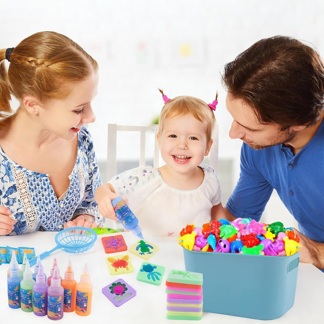 Magic Water Gel Toy Kit, DIY 3D Wassergel Spielzeug für Kinder 4 5 6+ | mit 24 Farben &amp; 20 Formen, K