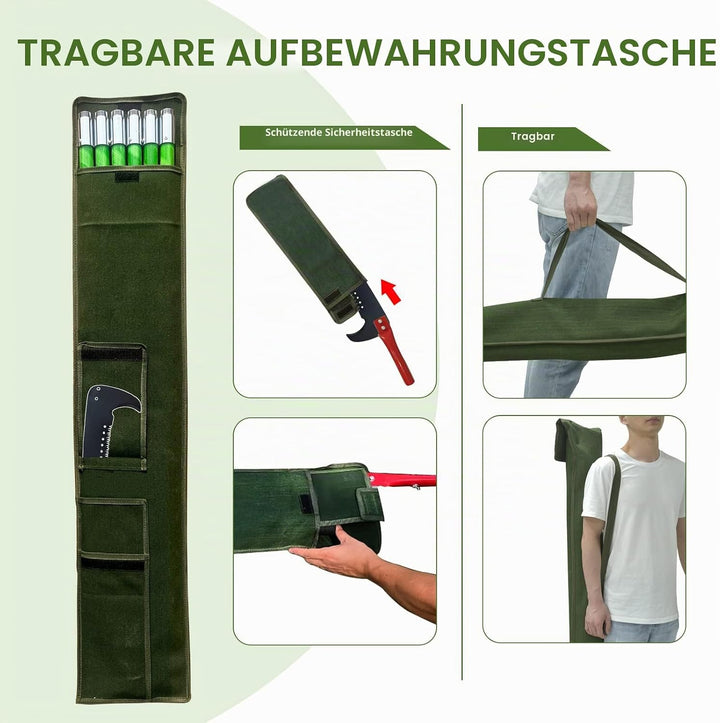 Astsäge mit Stiel 8m Handsäge Einstellbare Länge, Baumsäge Gartengeräte-Set Palme Hochentaster hochr