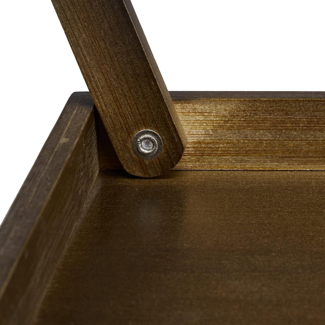 Relaxdays Betttablett Bambus, klappbare Beine, erhöhter Rand, Frühstückstablett fürs Bett, HBT: 22x6