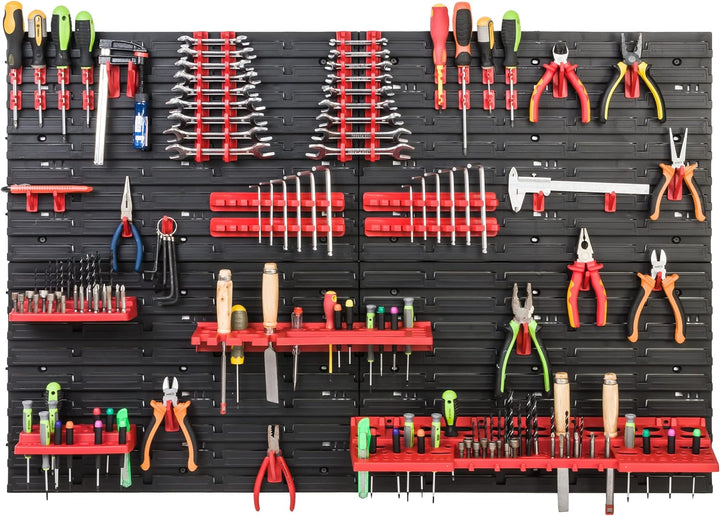 SimpleThing Lagersystem Werkstattregal | 115 x 78 cm | | Wandregal mit Werkzeughalterungen - Wandpla
