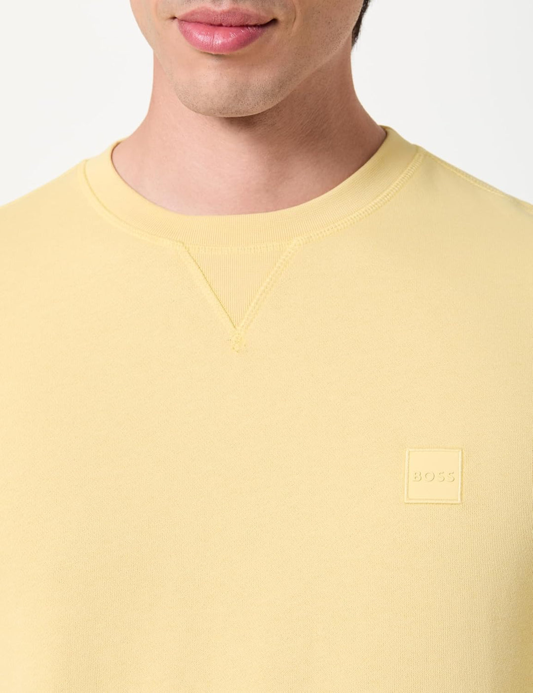 BOSS Herren Westart Regular-Fit Sweatshirt aus Baumwoll-Terry mit Logo-Aufnäher 3XL 751open Yellow,