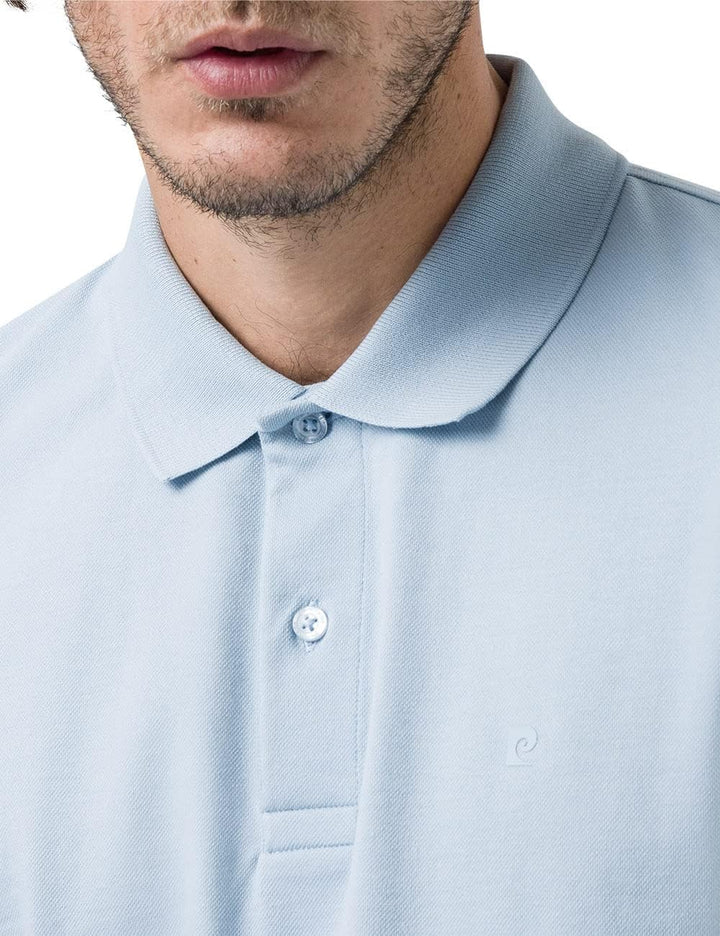 Pierre Cardin Herren Basic Polo Poloshirt, Blue Fog
