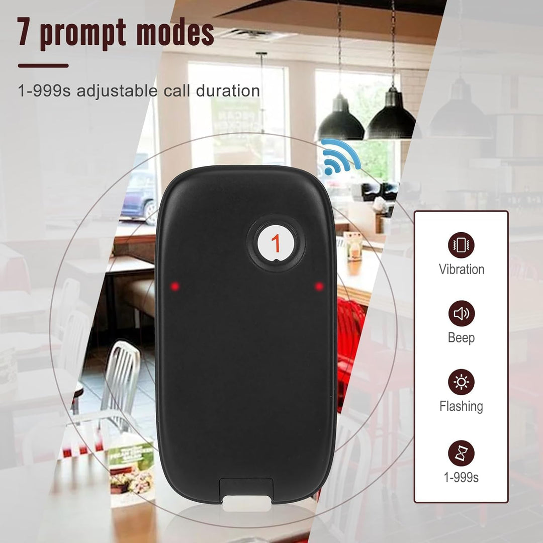 Retekess TD175P Pager Rufsystem, Pager Gastronomie, 30 Pagers, Draussen 1000M, 7 Rufmodi, Einfache P
