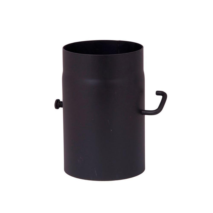 Ofenrohr 25cm mit Drosselklappe Rauchrohr Kaminrohr Stahlrohr Abgasrohr Senotherm Schwarz 2mm Heizun