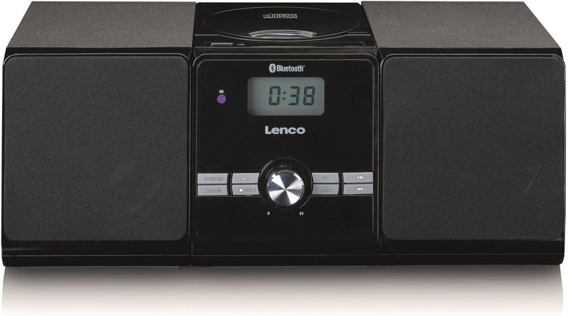 Lenco MC-030BK Kompaktanlage mit Bluetooth - Toploader CD/MP3 Player - PLL FM Radio - USB - 2 x 5 Wa