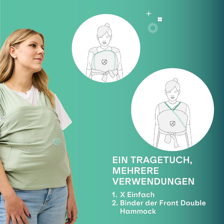 Koala Babycare Babytragetuch - Einfach anzuziehen - Elastisches Tragetuch bis zu 15 kg - Verstellbar
