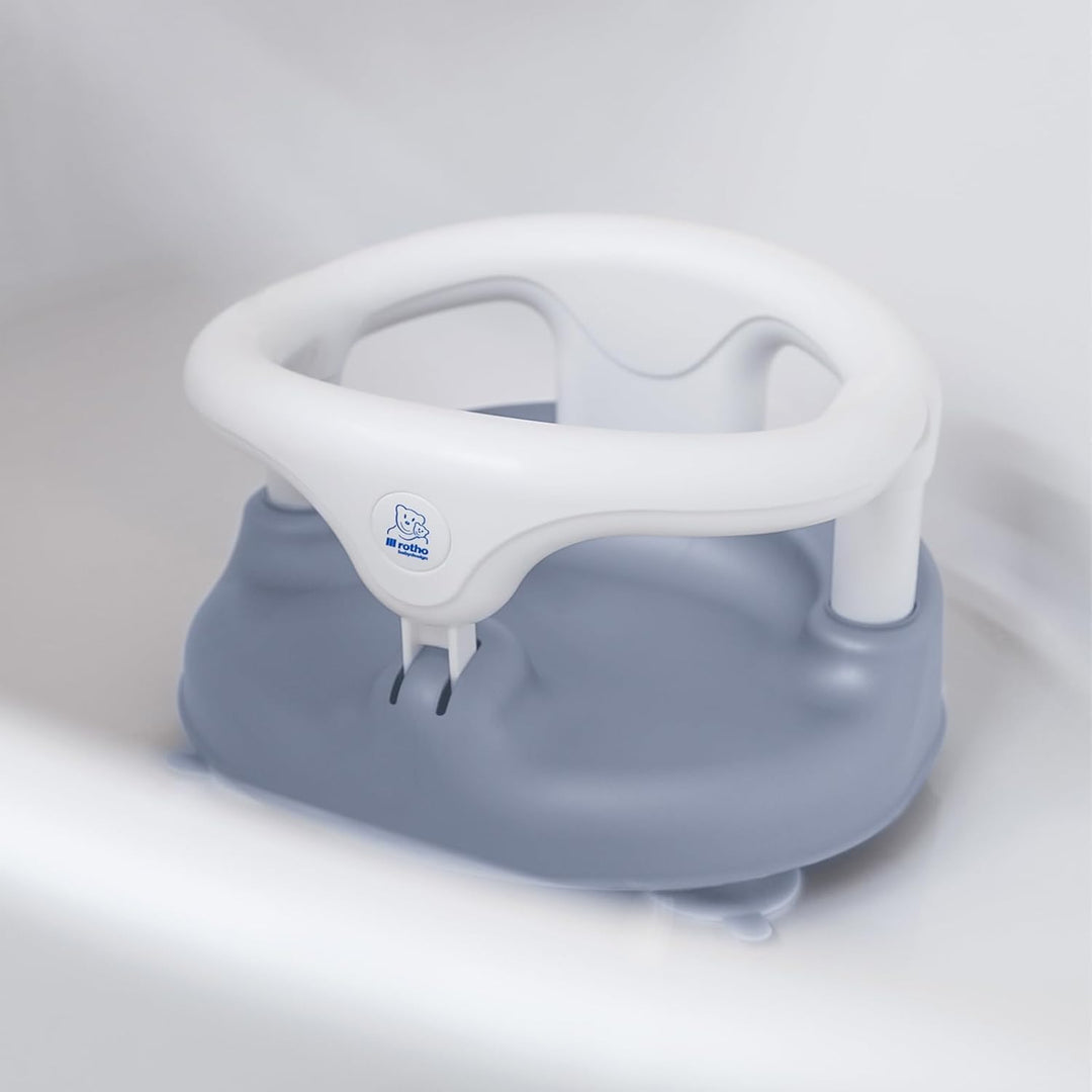 Rotho Babydesign Badewannensitz blau - Rutschfeste und hoher Sitzkomfort mit Kindersicherung - Sitzh