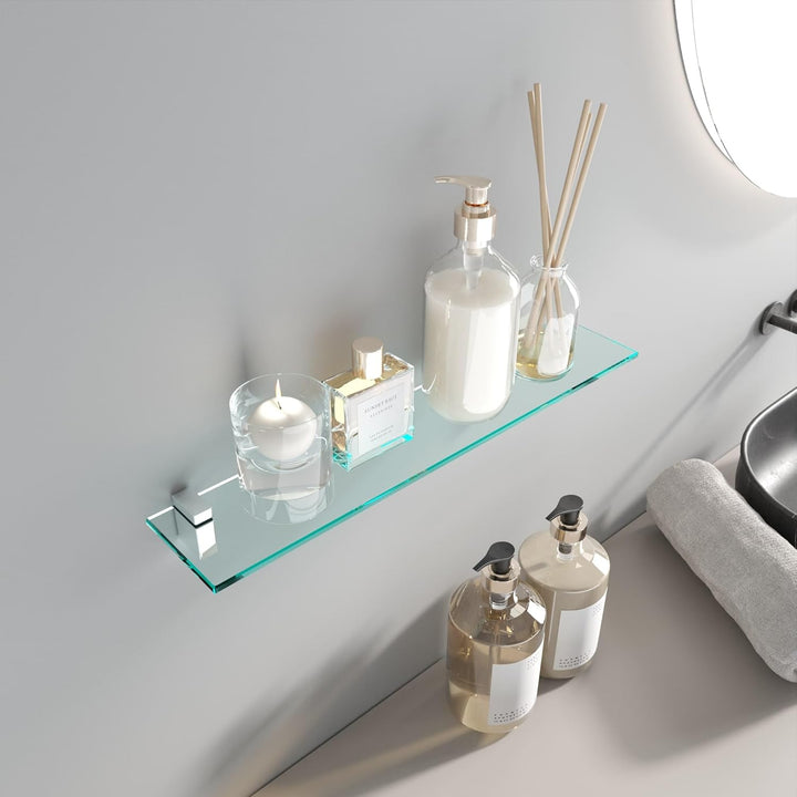bijon Glasregal Glasablage Wandregal Glas Bad-Regal Glas Badezimmer Regal Badablage Ablageregal - 8m