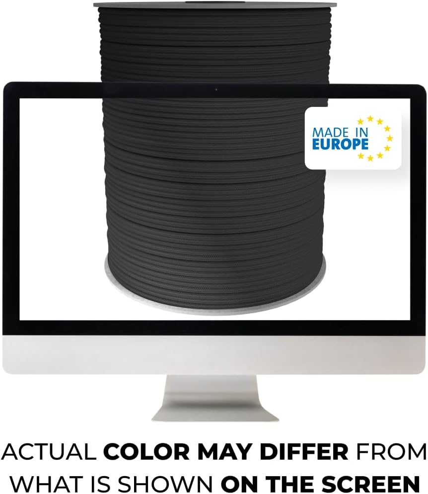EdcX 3mm Nylon Paracord 425 (50 und 100m) - Typ II, 100% Nylonseil, 3 Litzen Seil, 3mm Nylonseil in