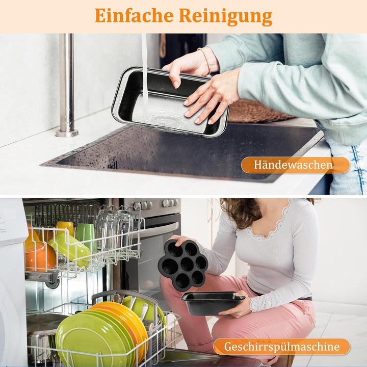 19PCS Zubehör Heissluftfritteuse für Ninja Foodi AF400EU AF300EU AF500EU, Airfryer Zubehör Silikonfo
