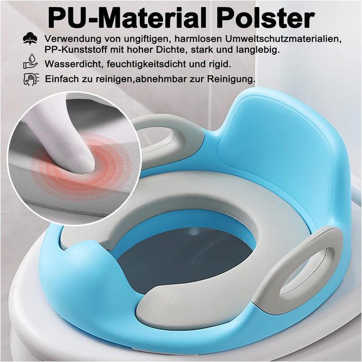 Kinder Toilettensitz Baby Sitz Töpfchentrainer WC Aufsatz Potty Training Toilettentrainer mit Anti-R