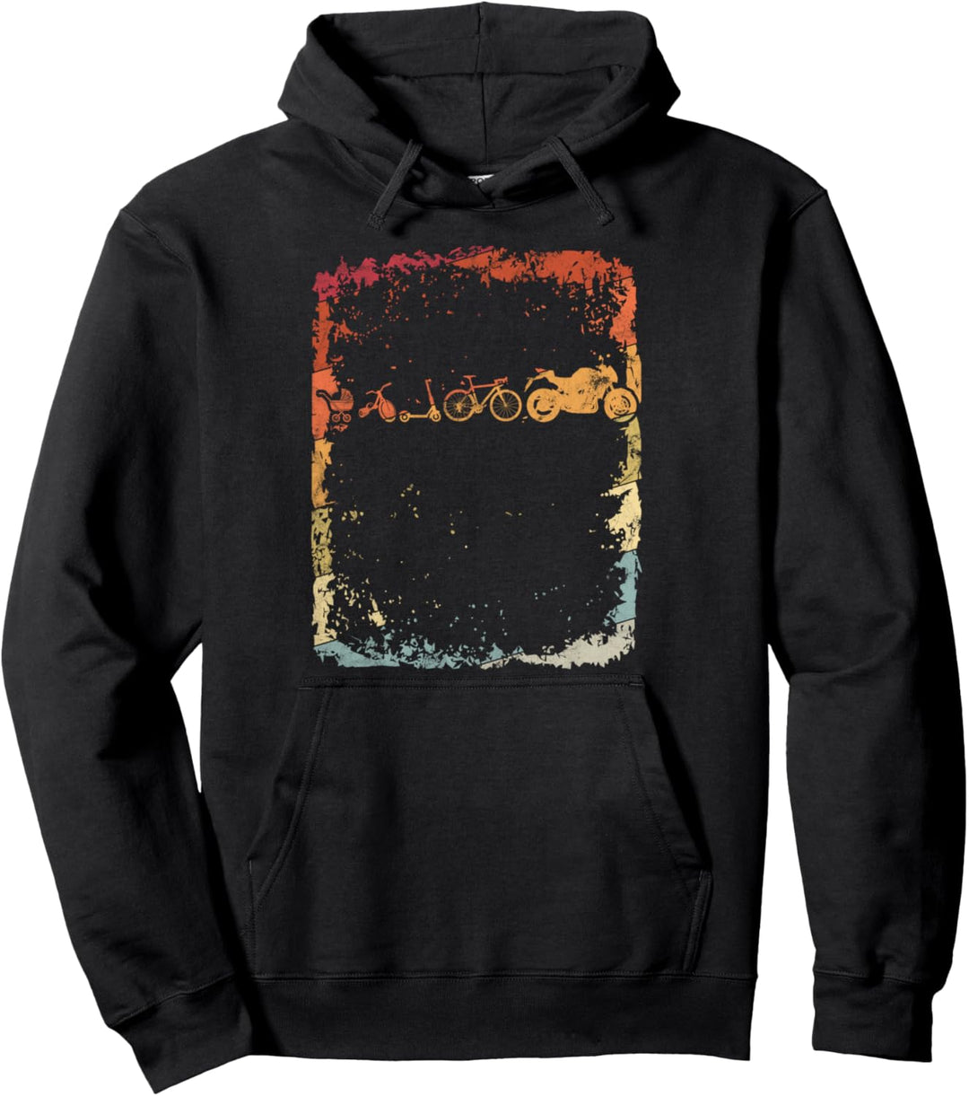 Motorrad Evolution Vintage Geschenk Retro Bike Pullover Hoodie