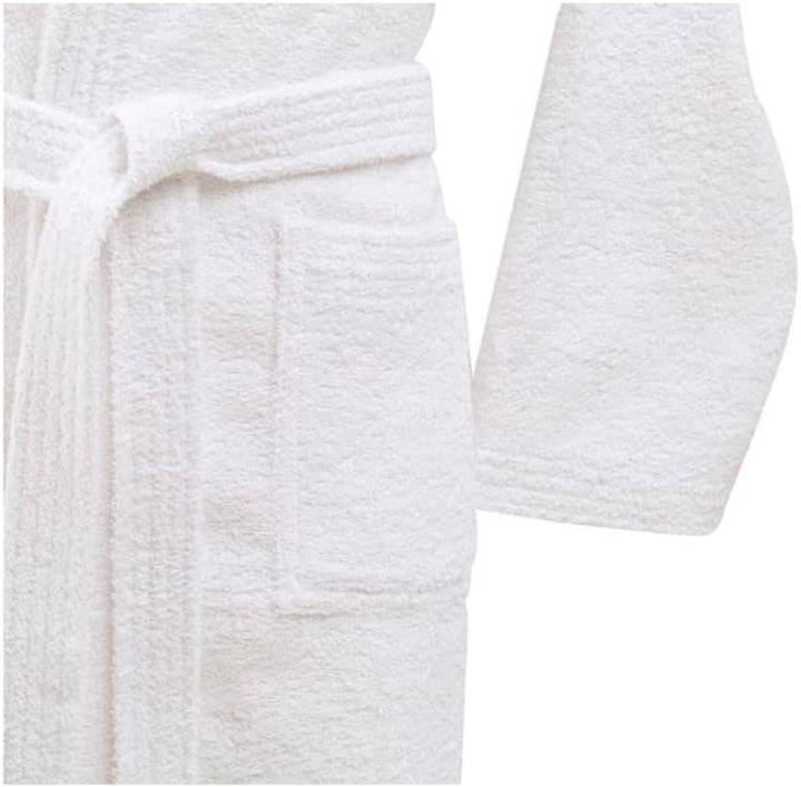 Bademantel Bassetti Saunamantel Morgenmantel Frottee Herren Damen mit Kapuze Grösse L 100% Baumwolle
