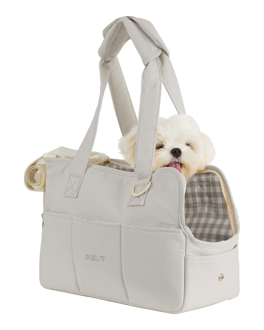 ONECUTE Hundetrage für kleine Hunde Kaninchen Katze mit grossen Taschen, Baumwolltasche, Hundetrage