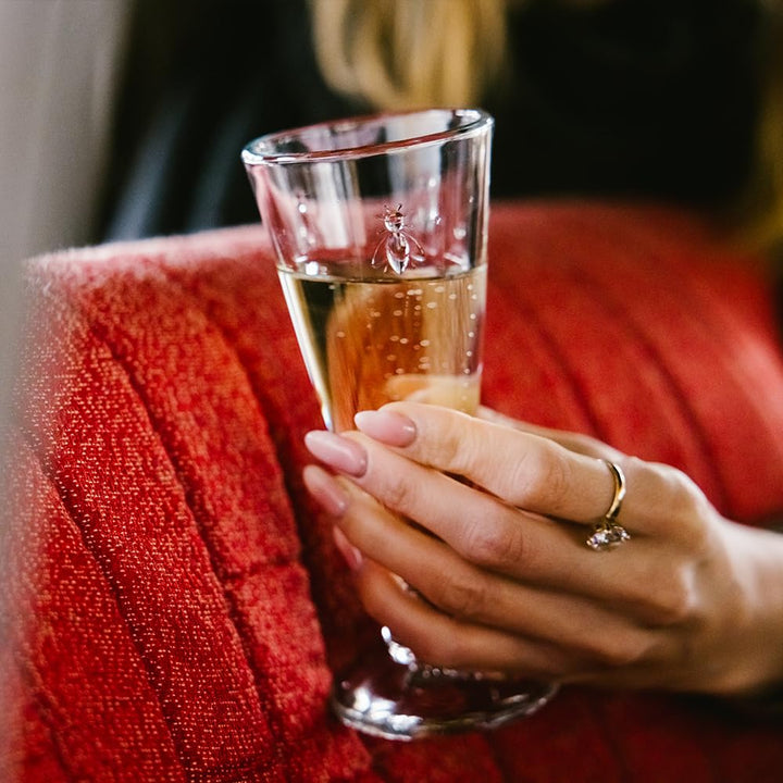 La Rochère Sektglas Biene Klar 150 ml - 6 Gläser - schöne Champagner Gläser mit eleganten Touch Pros