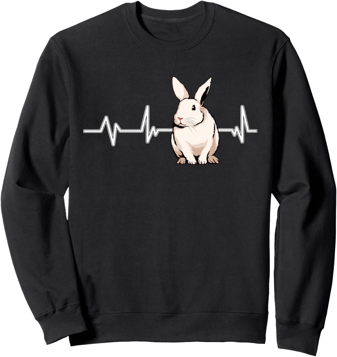Rabbit Heartbeat Herzschlag Kaninchen Sweatshirt