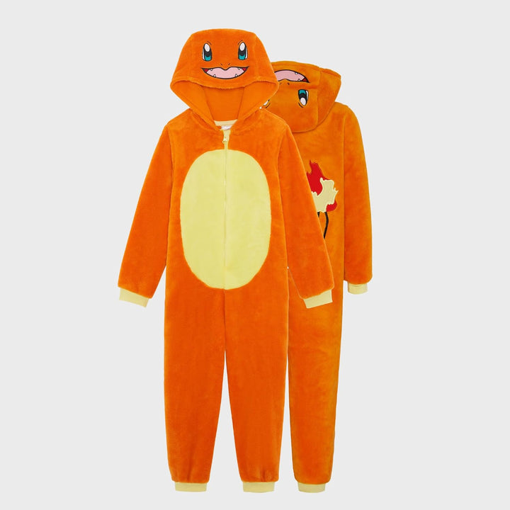 Pokemon-Einteiler mit Kapuze für Jungen oder Mädchen, Evoli, Gengar, Glumanda, Pikachu, Relaxo, Schi