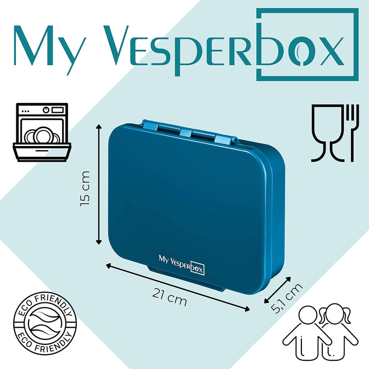 My Vesperbox – Bia - Bento Box Kinder - NEU - VERSTÄRKTE VERSCHLÜSSE - Auslaufsicher & BPA Frei - ex