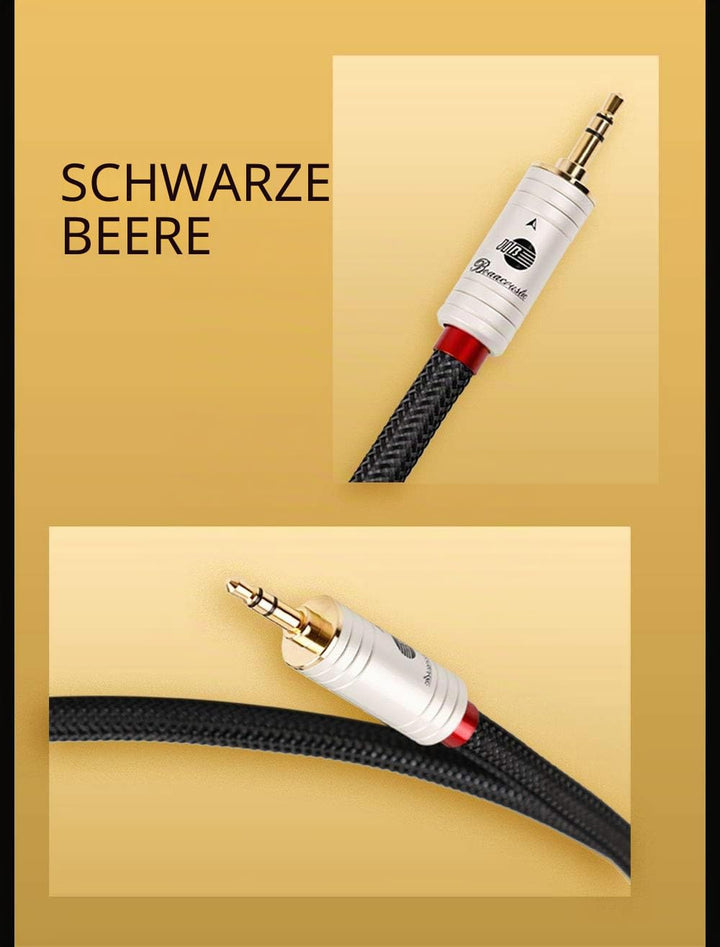JIB Boaacoustic Klinkenkabel 3,5mm AUX Kabel (HiFi Sound), 3,5 mm-Klinkenstecker auf 3,5 mm-Klinkens