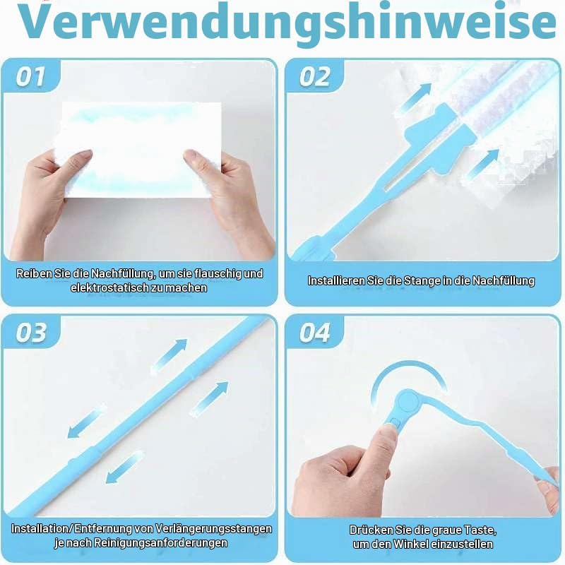 52 Stück Staubmagnet Kompatibel mit Swiffer Mikrofaser Staubmagnet Nachfüllpack, Einweg Staubwischer