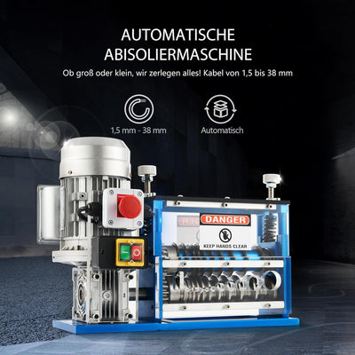 CREWORKS Elektrische Kabelabisoliermaschine 370W Kabelschälmaschine Abisoliermaschine Kabel Abisolie