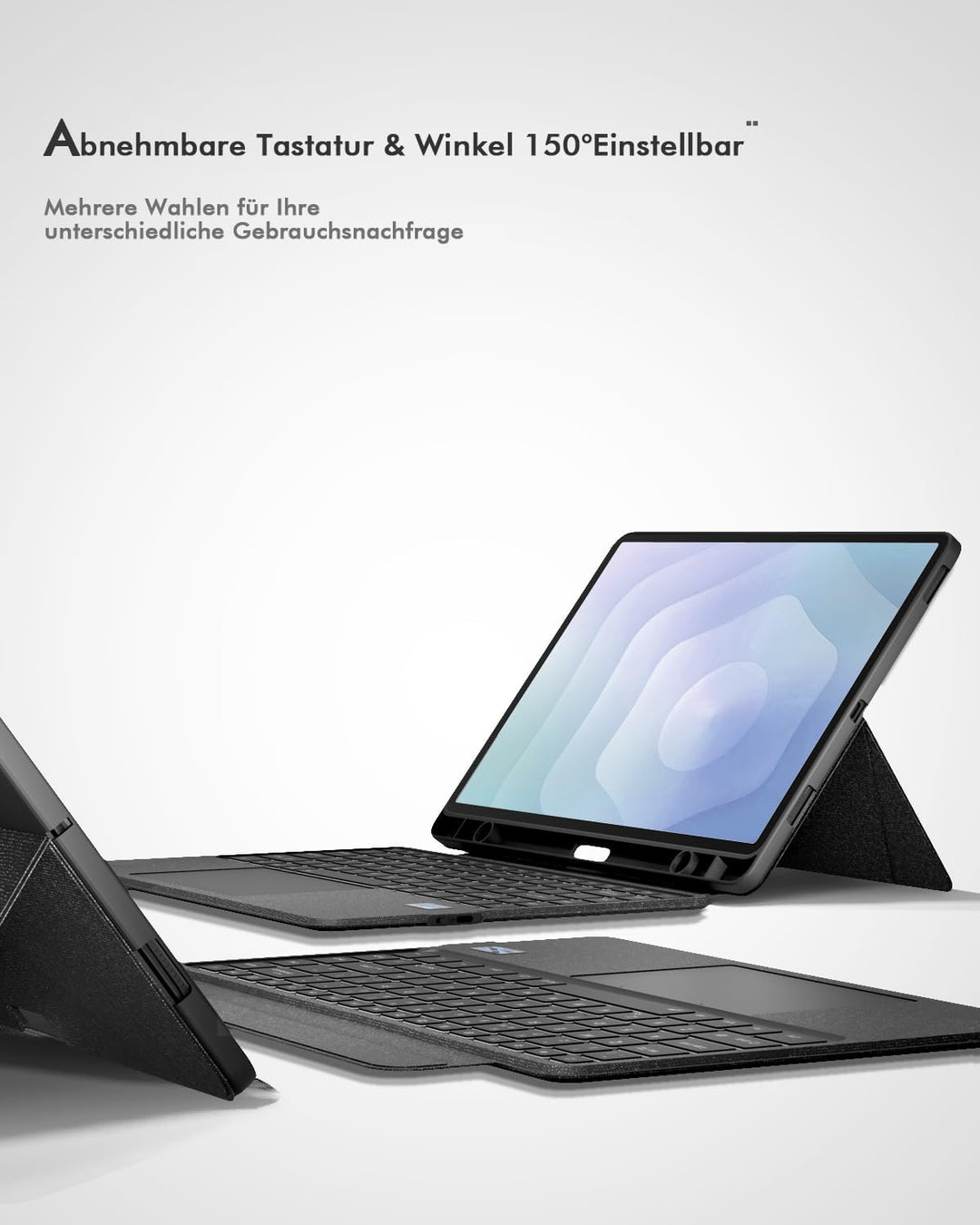 Doohoeek Tastatur Hülle mit LCD-Display für Samsung Galaxy Tab S11 Ultra 14,6 Zoll 2025, Abnehmbare