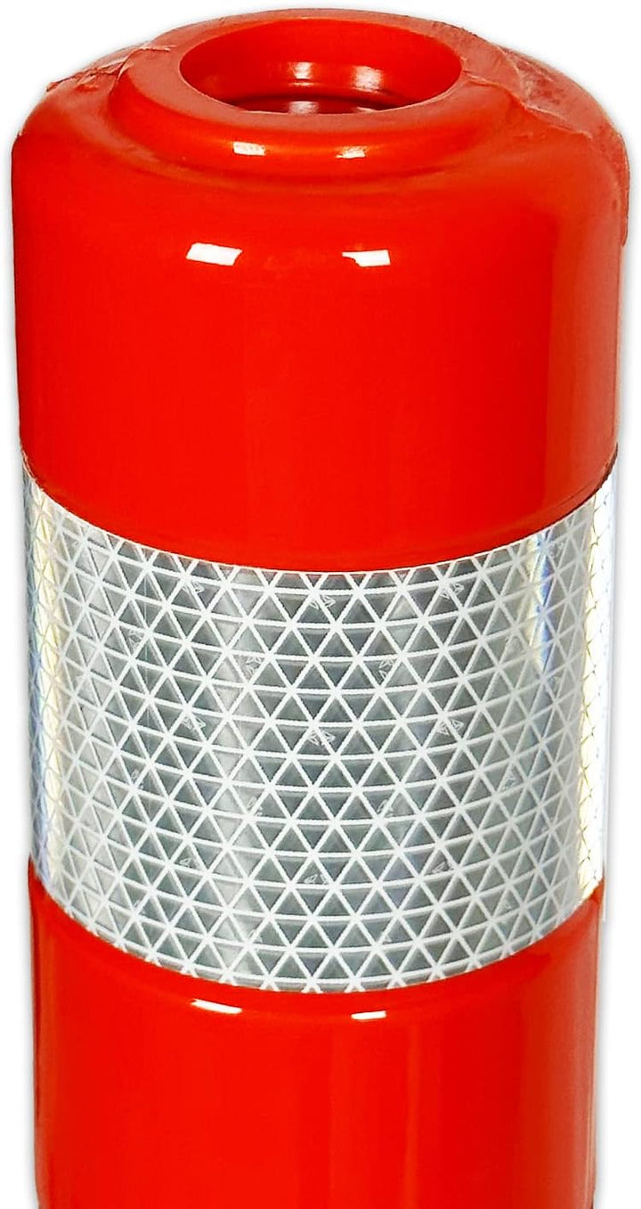 UvV UVTP4231 Flexi Poller Absperrpfosten 750 mm - reflektierend mit Orafol 5931 Silber (DIN Reflexfo