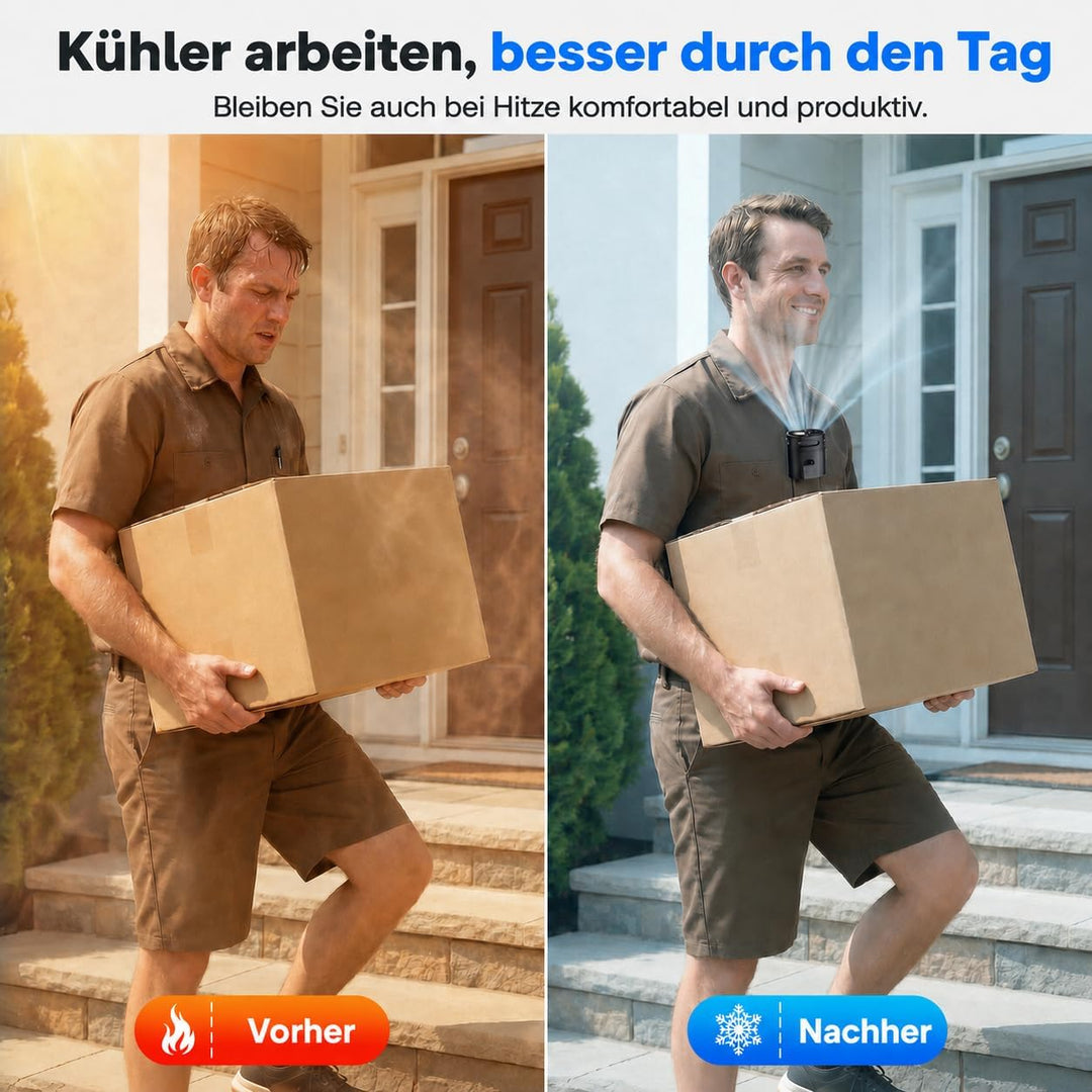 KoveYzao Tragbarer Ventilator, Aufladbarer Clip Ventilator mit 4 Speed & 13000 U/min Starker Luftstr