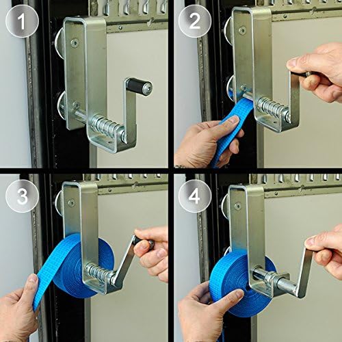STRAPY® - DER Spanngurtaufroller - mit Edelstahl-Halteplatte (ohne Magnete) Bordwandhalter - Gurtwic