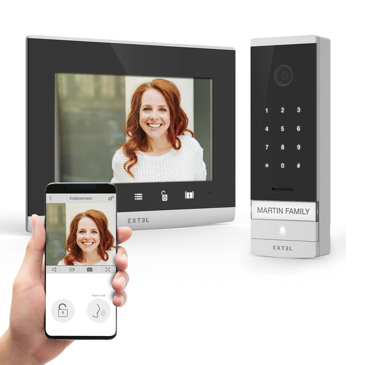 Avidsen Video-Türsprechanlage mit Glasdisplay 17,8 cm (7 Zoll), verbunden mit Ihrem Smartphone mit i