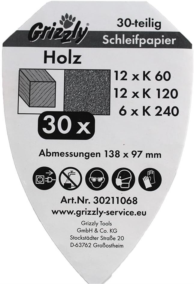 30 tlg Schleifpapier Set HOLZ passt für PARKSIDE LIDL Handschleifer Modelle siehe Artikelbeschreibun