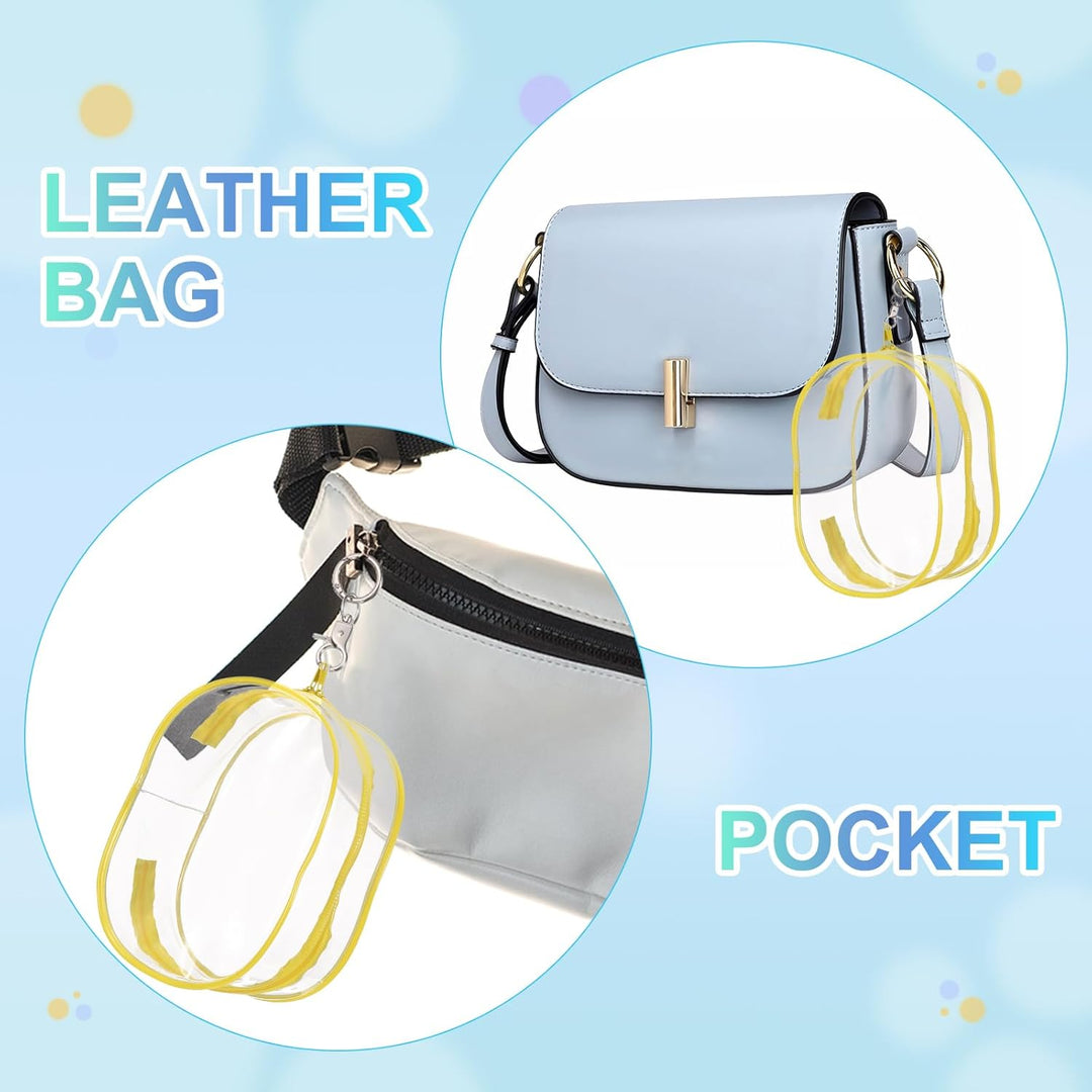 QUARKZMAN Transparent Schlüsselanhänger Figuren Display Tasche 15,5x8x18,5cm PVC Ovale Tragbare Pupp