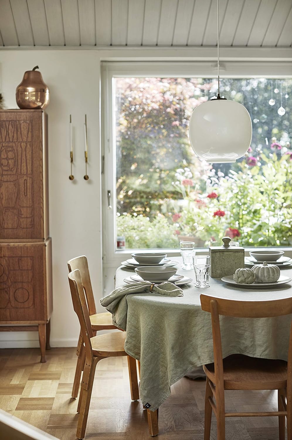 Himla Servietten Weiss 4-er Set Leinenservietten Stoffservietten Stoff waschbar Sunshine - 45x45 cm