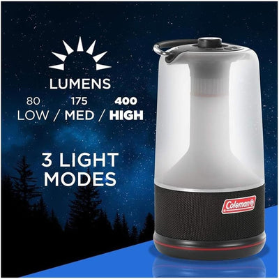 Coleman 360 Sound & Light LED Laterne mit Bluetooth Lautsprecher - Camping Lampe mit Lautsprecher, L