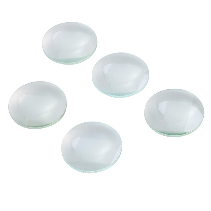 UKCOCO 5pcs Double Convex Glass Lens Optische Linse 50mm Durchmesser 100mm Brennweite für Labors