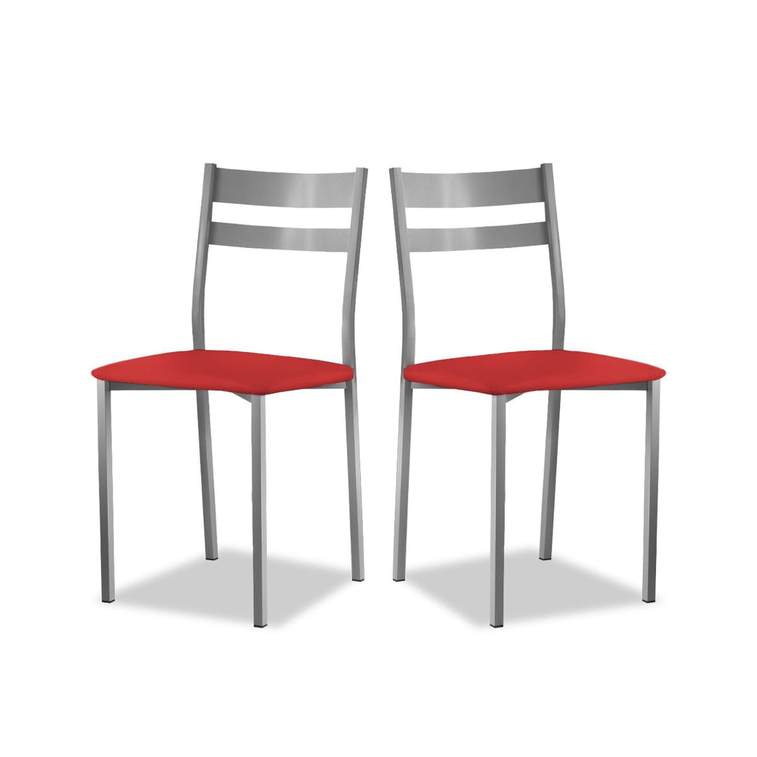ASTIMESA SCRCRO kuechenstuhl, Metall Kunstleder Aluminium, rot, Altura de asiento 45 cms, Rot