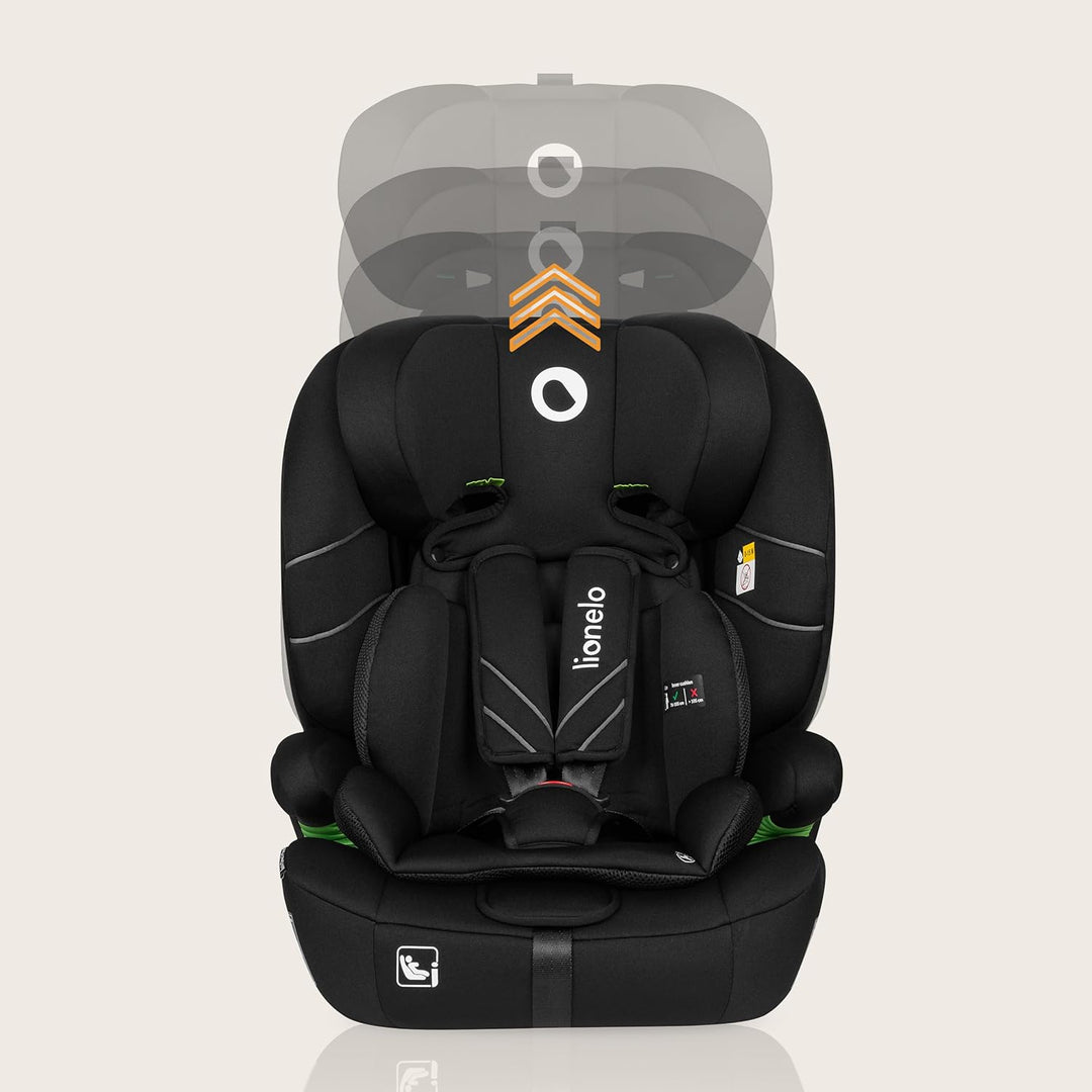 LIONELO LEVI ONE I-SIZE 76-150 cm Kinderautositz, Gruppe 1 2 3, Seitenschutz, 10 Grad Kopfstützenver