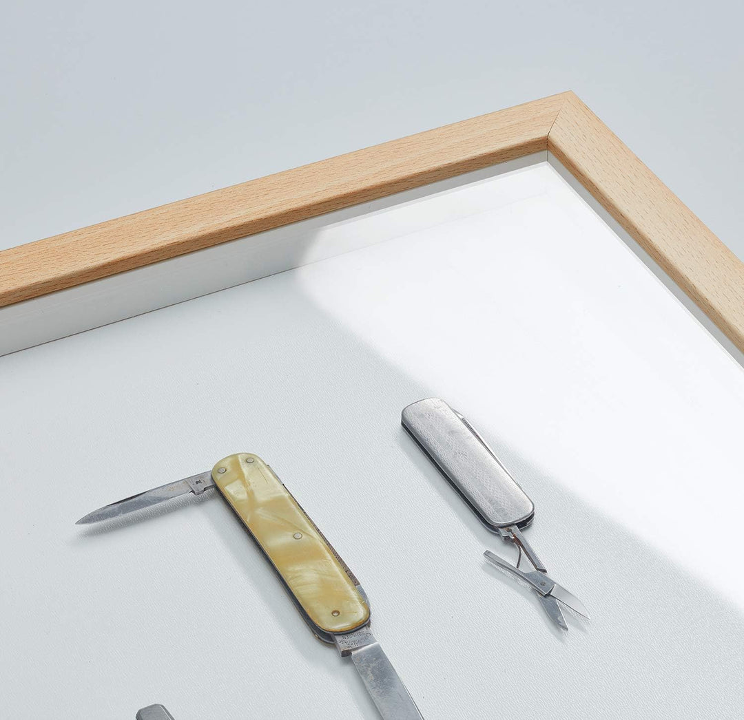 BIRAPA Objektrahmen Talon SPACE 50x50 cm Gold Antik 3D Bilderrahmen zum Befüllen, 50x50 cm Gold Anti