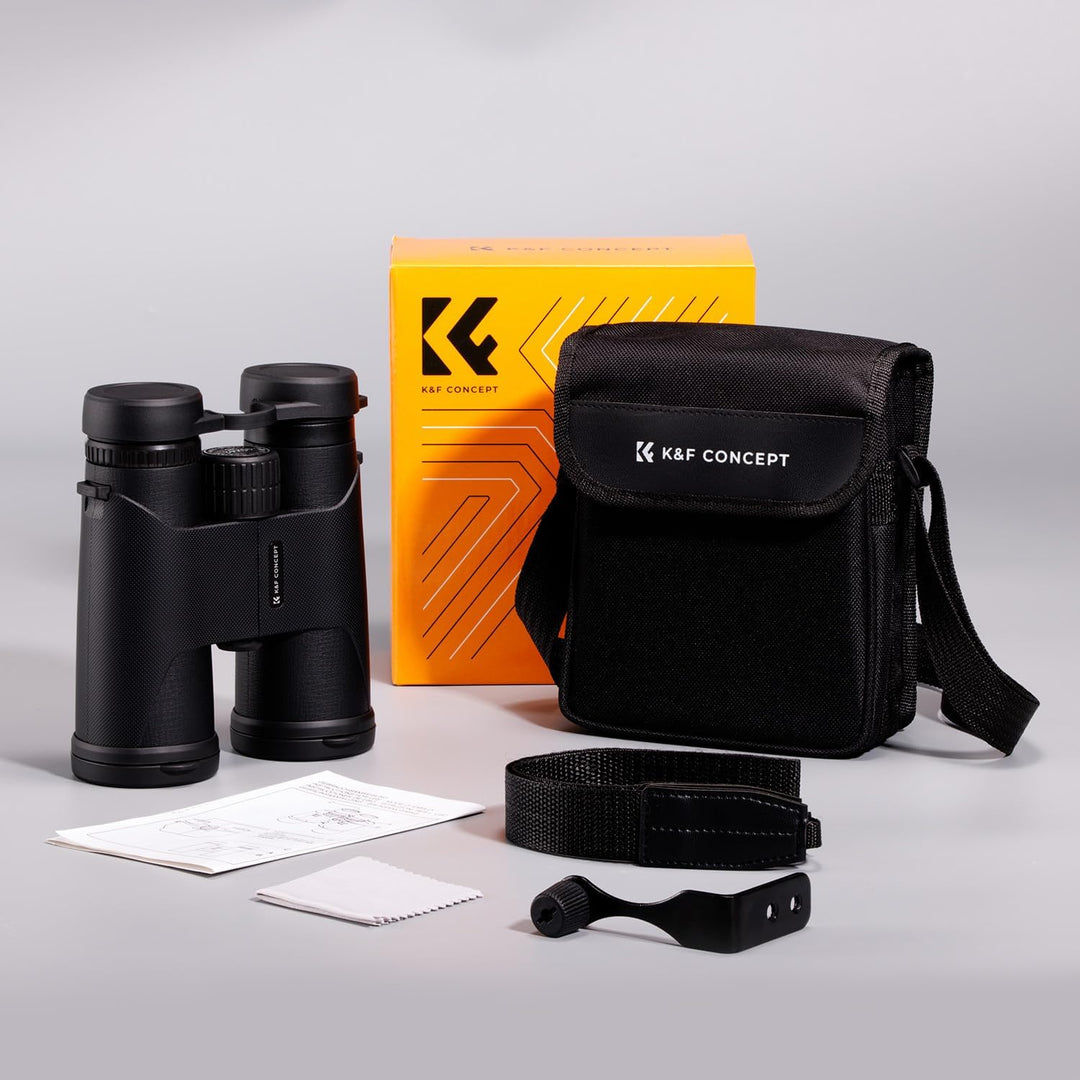 K&amp;F Concept Fernglas Erwachsene 10 * 42 HD Ferngläser Schwarz BAK4 mit Stativumbauhalterung für Voge
