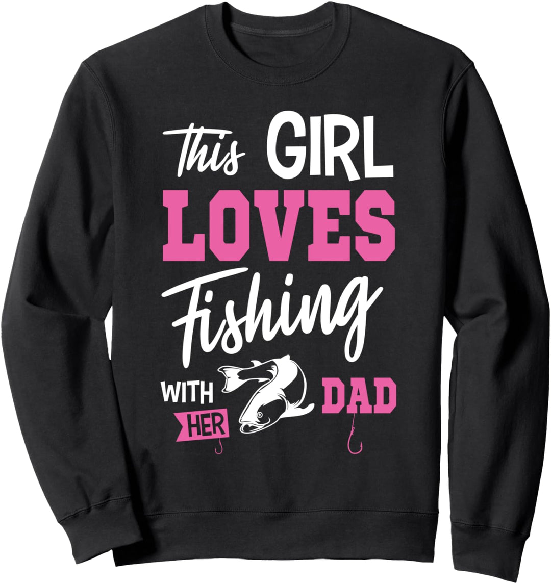 Tochter Angeln mit dem Papa Angler Vatertag Angel Fischer Sweatshirt
