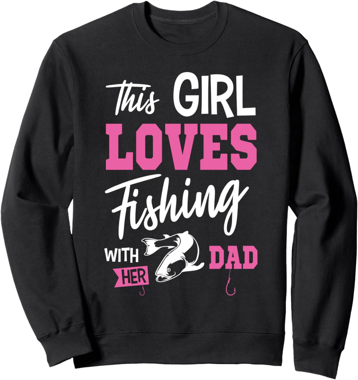 Tochter Angeln mit dem Papa Angler Vatertag Angel Fischer Sweatshirt