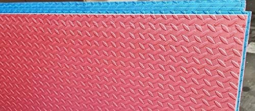Lexys 10 x Steckmatte Bodenmatte blau/rot Matte 1m x 1m x 1,8cm geprüft nach DIN EN 71 NEU, Steckmat