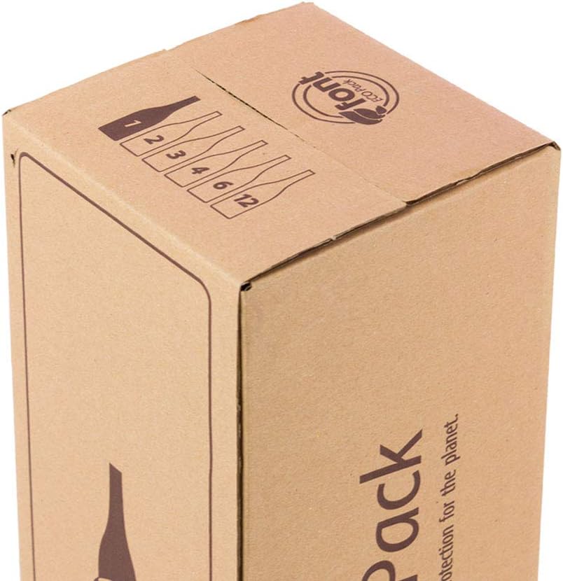 Packung mit 5 Versandkartons für Flaschen, Kapazität für 1 Flasche, mit interner Box, hoher Schutz,