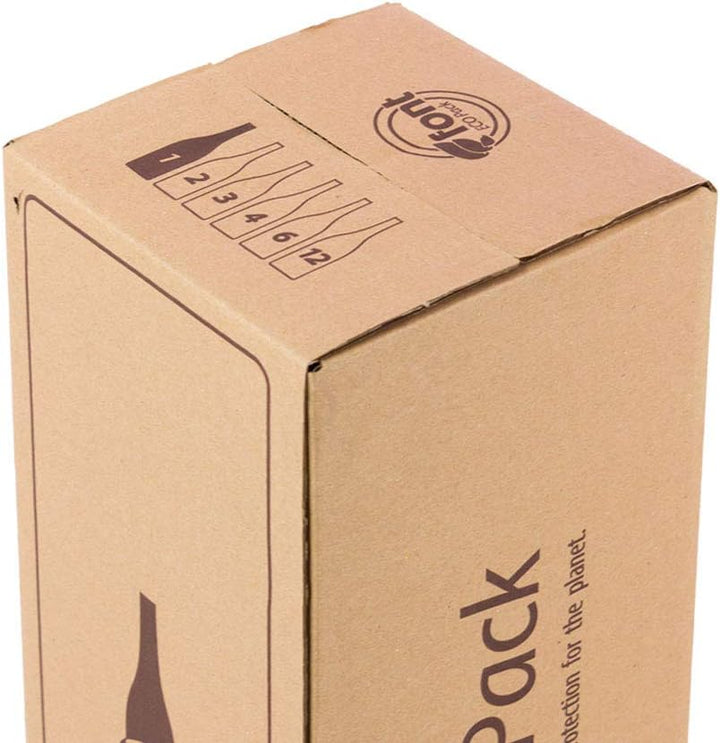Packung mit 5 Versandkartons für Flaschen, Kapazität für 1 Flasche, mit interner Box, hoher Schutz,