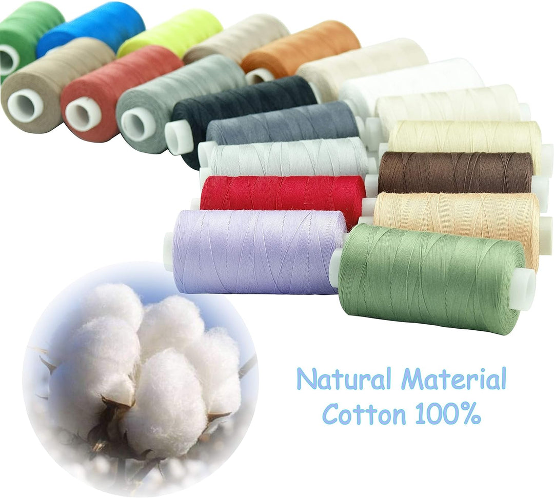 Simthread Baumwoll Nähgarn Quiltgarn für Nähen und Quilten Maschinen - 550 Yards/spule, 20 Farben, 2