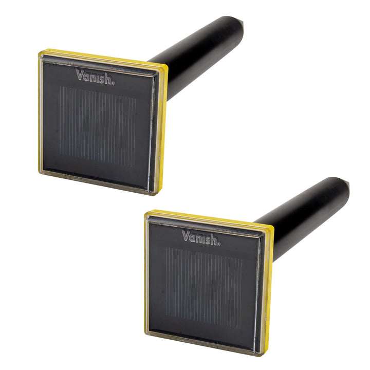 Vanish 2er-Spar-Set Solar-Maulwurfvertreiber MVT-2, Schallimpuls, Solarbetrieb, IP65 Maulwurf Solar