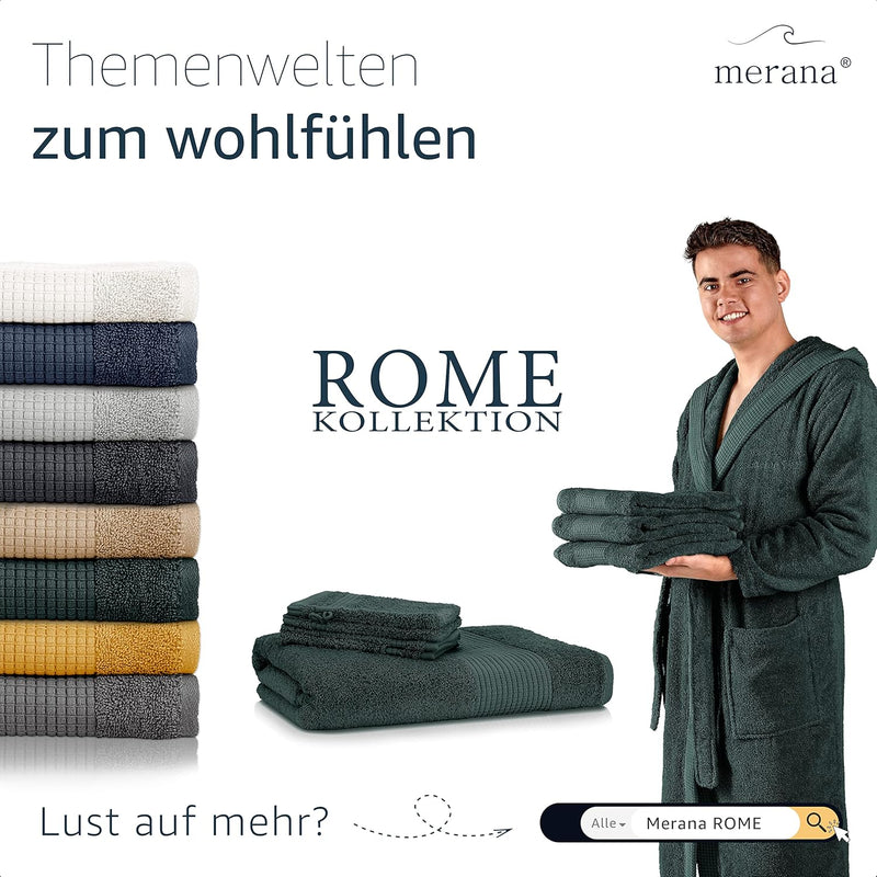 Merana Rome Handtuch Set | saugstark, weich und fusselfrei | Frottier Luxus Qualität | 100% Baumwoll